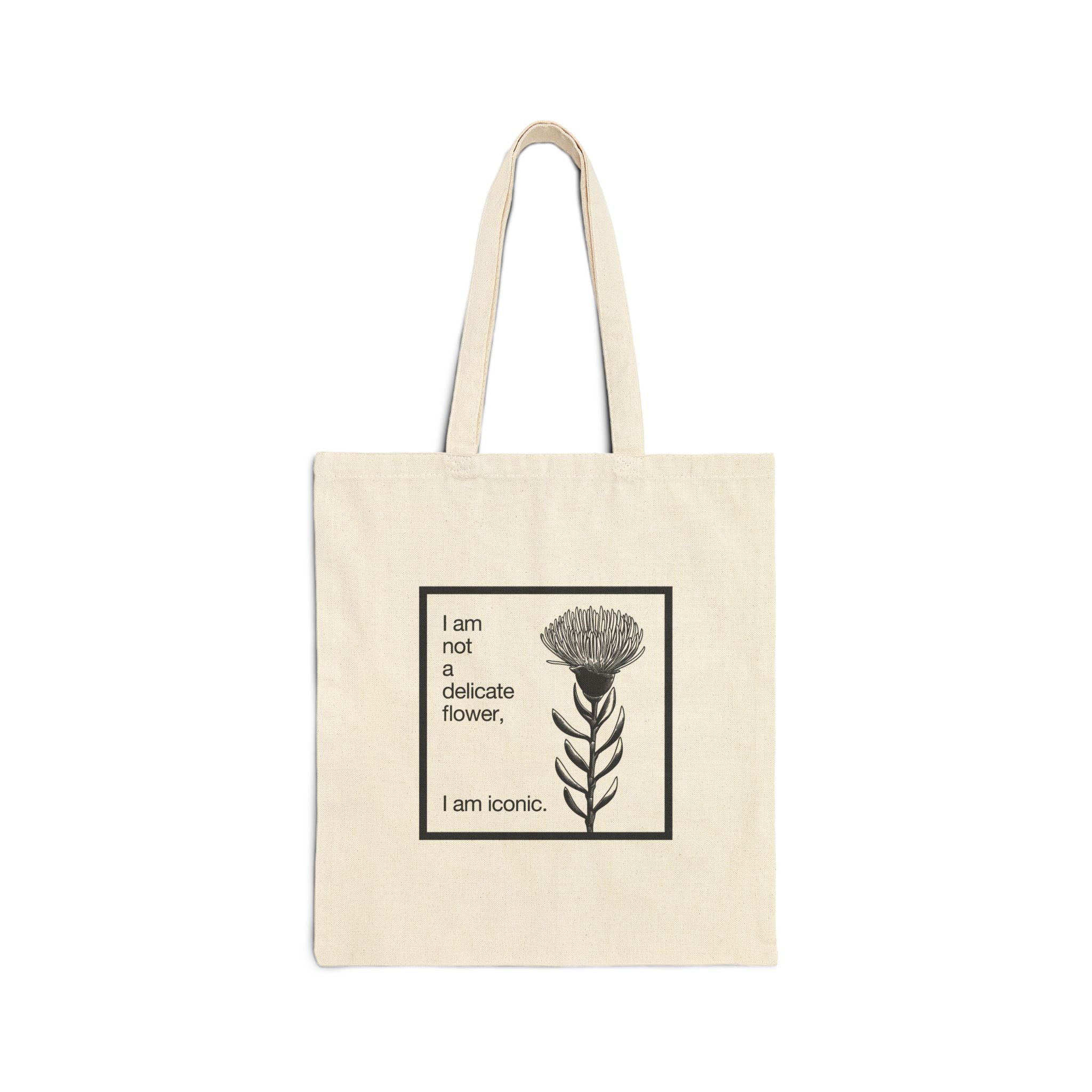 I AM ICONIC:  Delicate Flower - Kanna Canvas Tote Bag
